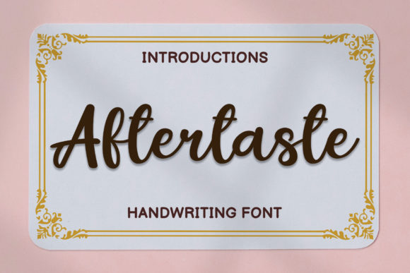 Aftertaste: A Graceful Script Font for Elegant Web Design