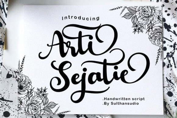 Arti Sejati: A Bold Script Font for Elegant Editorial Design