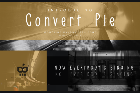 Convert Pie: A Handwritten Font for Modern Editorial Design