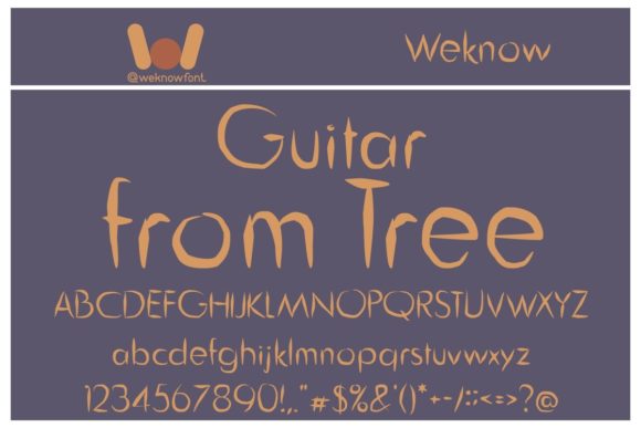 Guitar from Tree: A Clean Script Font for Crafters & Makers