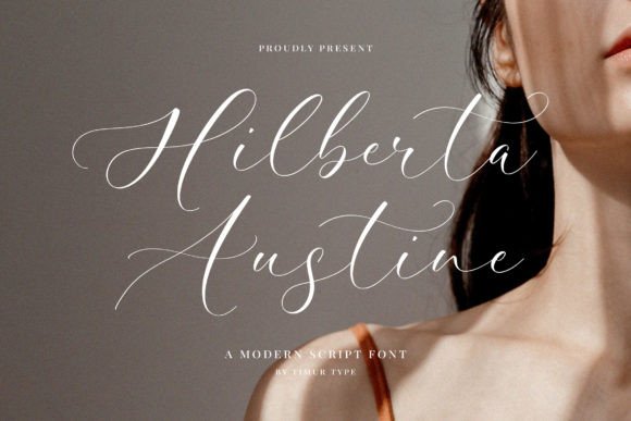 Hilberta Autstine: A Modern Script Font for Crafters and Product Designers