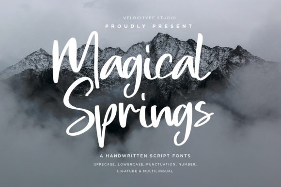 Magical Springs: A Modern Script Font for Crafters and Product Designers