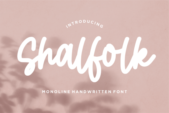 Shalfolk: A Monoline Handwritten Font for Modern Editorial Design
