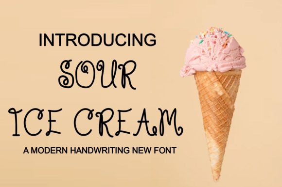 Sour Ice Cream: A Whimsical Handwritten Font for Makers and Sellers